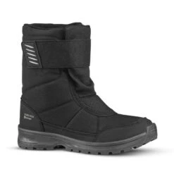 Botas De Nieve Apreski Impermeables Niños 24-38 Quechua SH100 X-Warm Negro