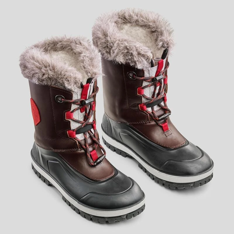 Quechua Botas De Nieve Niños Talla 30-38 Piel Impermeable SH500 Marrón 2 Quechua Botas De Nieve Niños Talla 30-38 Piel Impermeable SH500 Marrón - Imagen 2