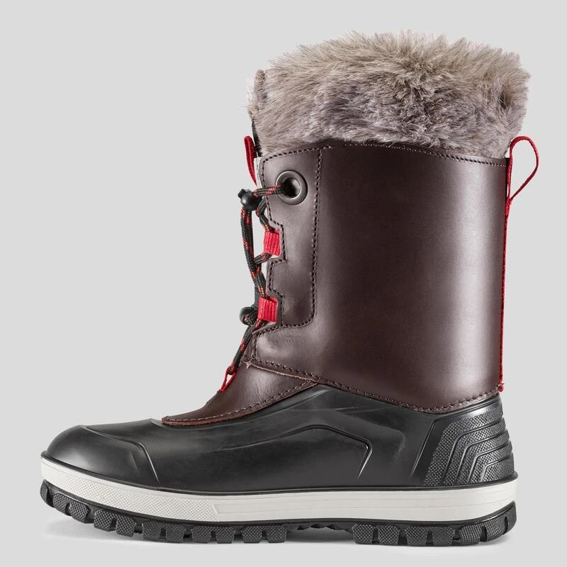 Quechua Botas De Nieve Niños Talla 30-38 Piel Impermeable SH500 Marrón 3 Quechua Botas De Nieve Niños Talla 30-38 Piel Impermeable SH500 Marrón - Imagen 3