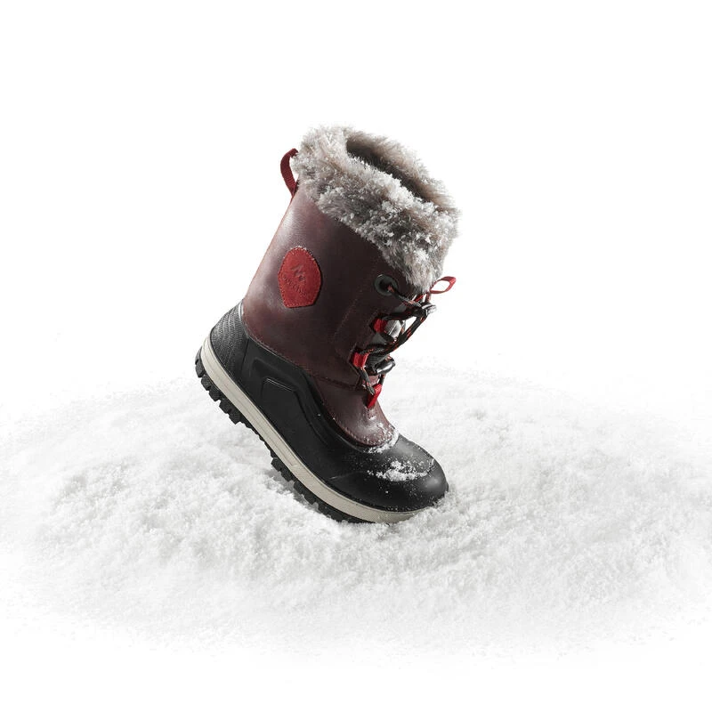 Quechua Botas De Nieve Niños Talla 30-38 Piel Impermeable SH500 Marrón 5 Quechua Botas De Nieve Niños Talla 30-38 Piel Impermeable SH500 Marrón - Imagen 5