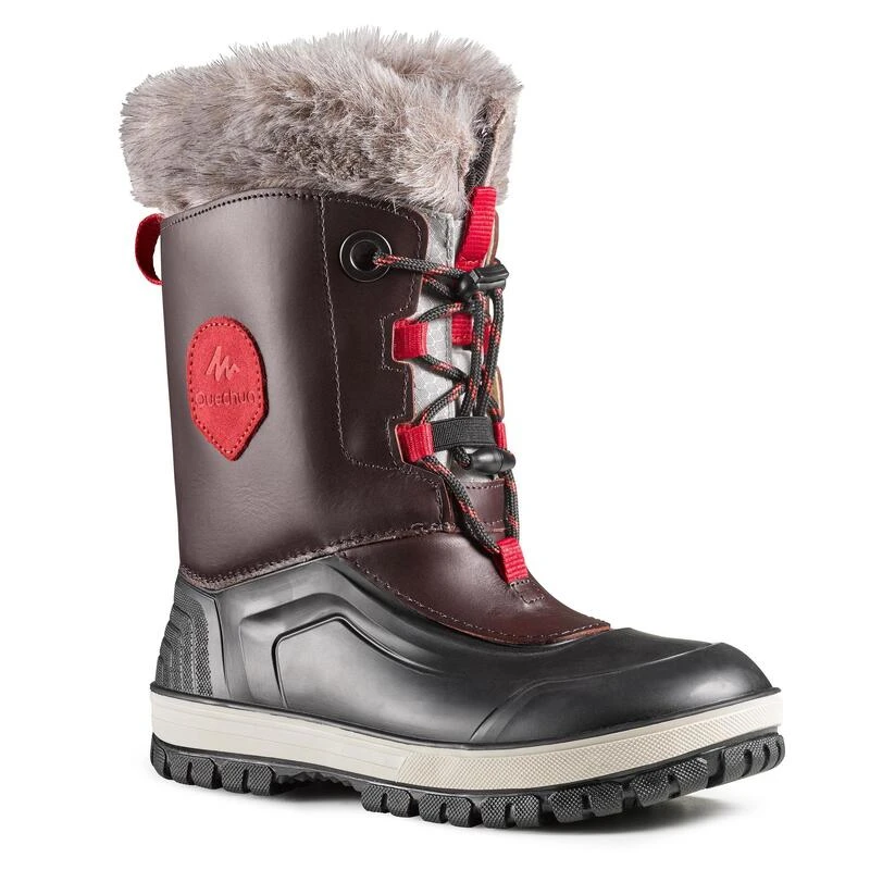 Quechua Botas De Nieve Niños Talla 30-38 Piel Impermeable SH500 Marrón 1 Quechua Botas De Nieve Niños Talla 30-38 Piel Impermeable SH500 Marrón