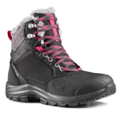 Botas De Nieve Y Apreski Impermeables Mujer Quechua SH520 X-Warm Negro
