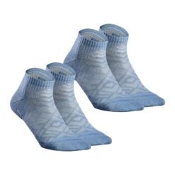 Calcetines Tobilleros De Montaña Y Trekking 2 Pares Adulto Quechua HIke 100 11 Calcetines Tobilleros De Montaña Y Trekking 2 Pares Adulto Quechua HIke 100 -Quechua calcetines hike 100 low azul claro lote de 2 pares