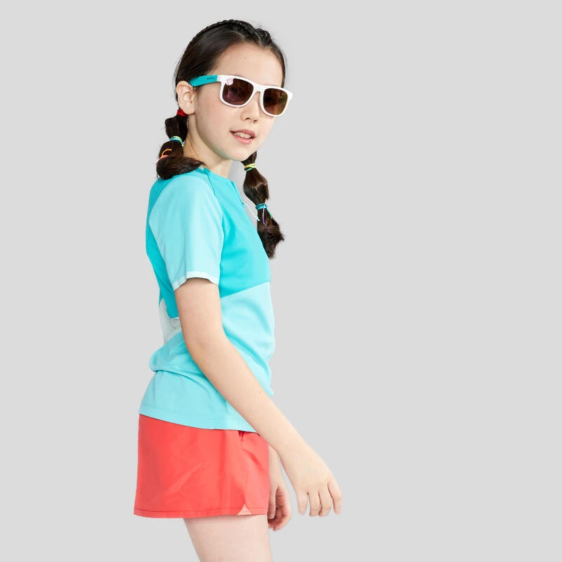 Camiseta De Montaña Y Trekking 1/2 Cremallera Niños Quechua Mh550 Verde 4 Camiseta De Montaña Y Trekking 1/2 Cremallera Niños Quechua Mh550 Verde - Imagen 4