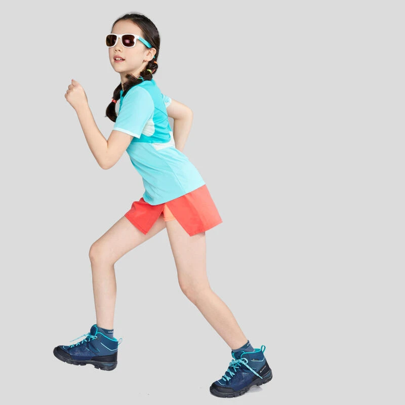 Camiseta De Montaña Y Trekking 1/2 Cremallera Niños Quechua Mh550 Verde 5 Camiseta De Montaña Y Trekking 1/2 Cremallera Niños Quechua Mh550 Verde - Imagen 5