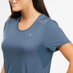Camiseta De Montaña Y Trekking Manga Corta Mujer Quechua MH100 Gris -Quechua camiseta de montaa y trekking manga corta mujer quechua mh100 gris 4