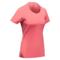 Camiseta De Montaña Y Trekking Manga Corta Mujer Quechua MH500 Rosa -Quechua camiseta de montaa y trekking manga corta mujer quechua mh500 rosa 4