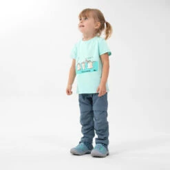 Camiseta De Montaña Y Trekking Manga Corta Niños 2-6 Años Quechua MH100 Verde -Quechua camiseta de montaa y trekking manga corta nios 2 6 aos quechua mh100 verde 2