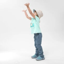 Camiseta De Montaña Y Trekking Manga Corta Niños 2-6 Años Quechua MH100 Verde -Quechua camiseta de montaa y trekking manga corta nios 2 6 aos quechua mh100 verde 4