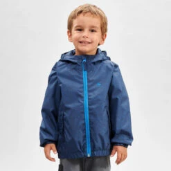 Chaqueta Impermeable De Montaña Y Trekking Niños 2-6 Años Quechua MH500 Azul