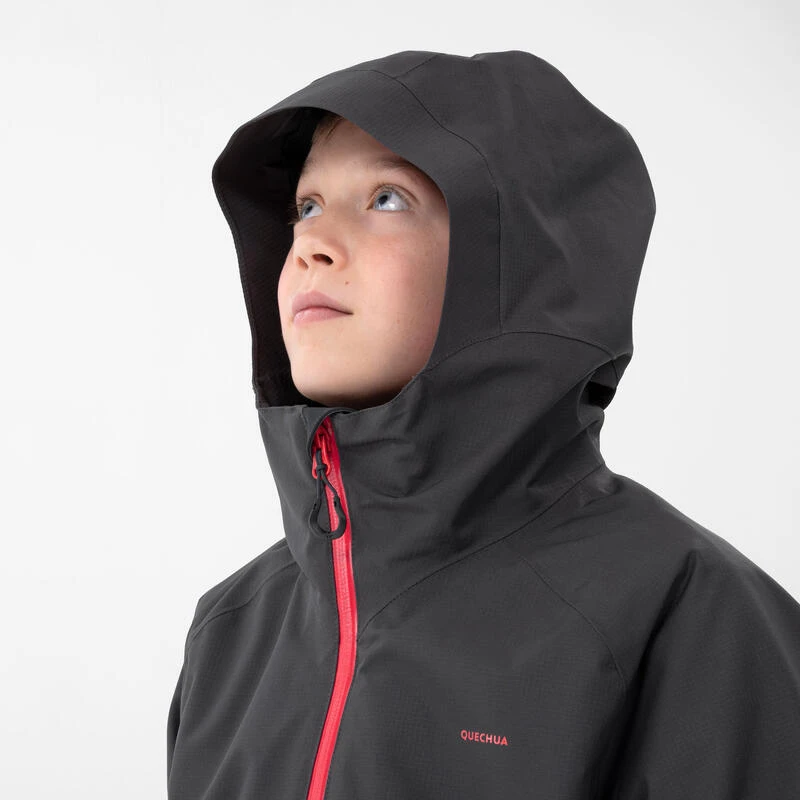 Quechua Chaqueta Impermeable Montaña Y Trekking NIños 7-15 Años MH550 Gris 3 Quechua Chaqueta Impermeable Montaña Y Trekking NIños 7-15 Años MH550 Gris - Imagen 3