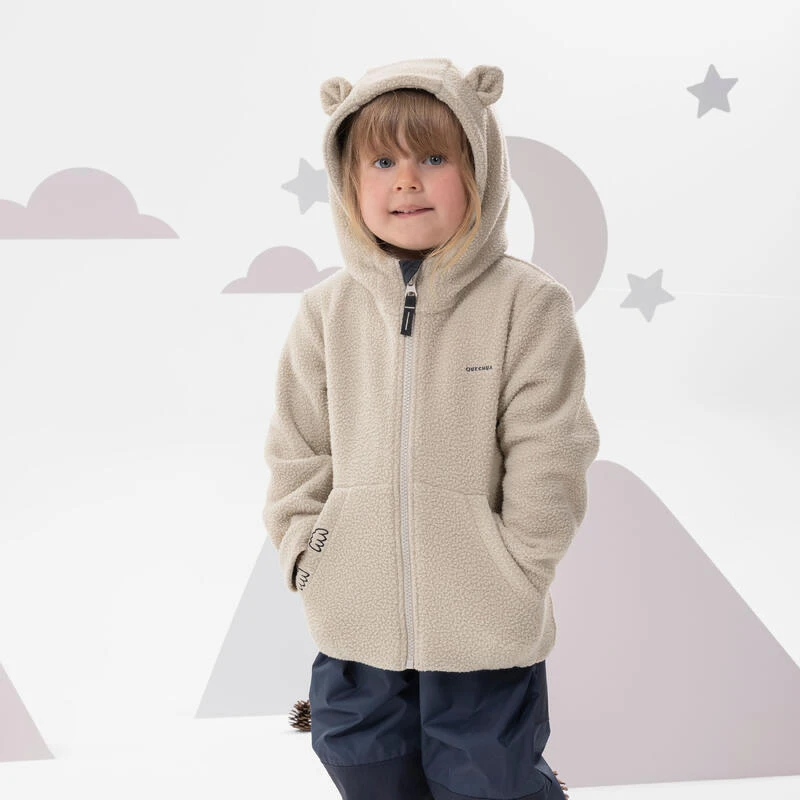 Chaqueta Polar Cálida De Montaña Y Trekking Niños 2-6 Años Quechua MH500 Beige 2 Chaqueta Polar Cálida De Montaña Y Trekking Niños 2-6 Años Quechua MH500 Beige - Imagen 2