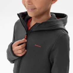 Chaqueta Polar De Montaña Y Trekking Niños 7-15 Años Quechua MH500 Negro Capucha -Quechua chaqueta polar de montaa y trekking nios 7 15 aos quechua mh500 negro capucha 3