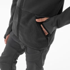 Chaqueta Polar De Montaña Y Trekking Niños 7-15 Años Quechua MH500 Negro Capucha -Quechua chaqueta polar de montaa y trekking nios 7 15 aos quechua mh500 negro capucha 4