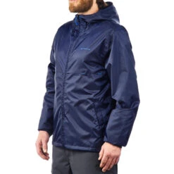 Chubasquero Impermeable De Montaña Y Trekking Hombre Quechua NH100 Rojo -Quechua chubasquero de montaa y trekking cremallera entera hombre quechua raincut