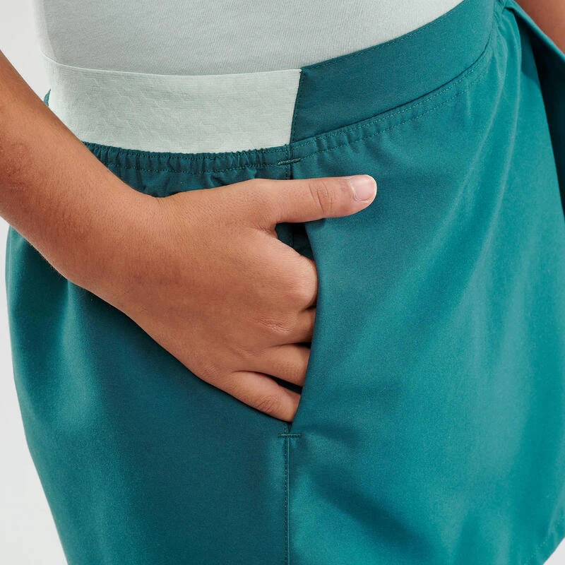 Falda Pantalón De Montaña Y Trekking Niña Quechua MH100 Verde 4 Falda Pantalón De Montaña Y Trekking Niña Quechua MH100 Verde - Imagen 4