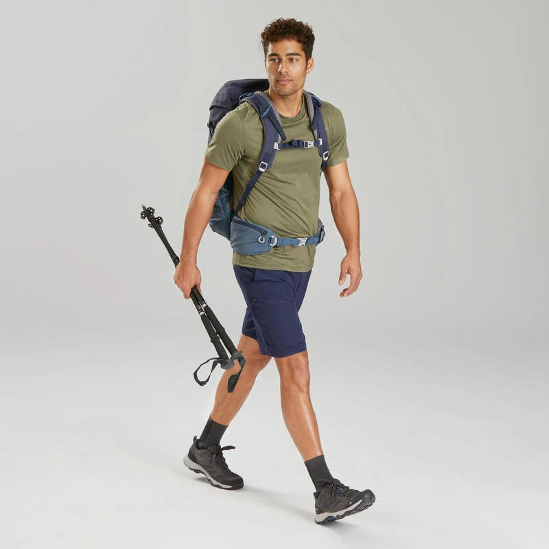 Pantalón Corto De Montaña Y Trekking Hombre Quechua MH100 Azul 4 Pantalón Corto De Montaña Y Trekking Hombre Quechua MH100 Azul - Imagen 4