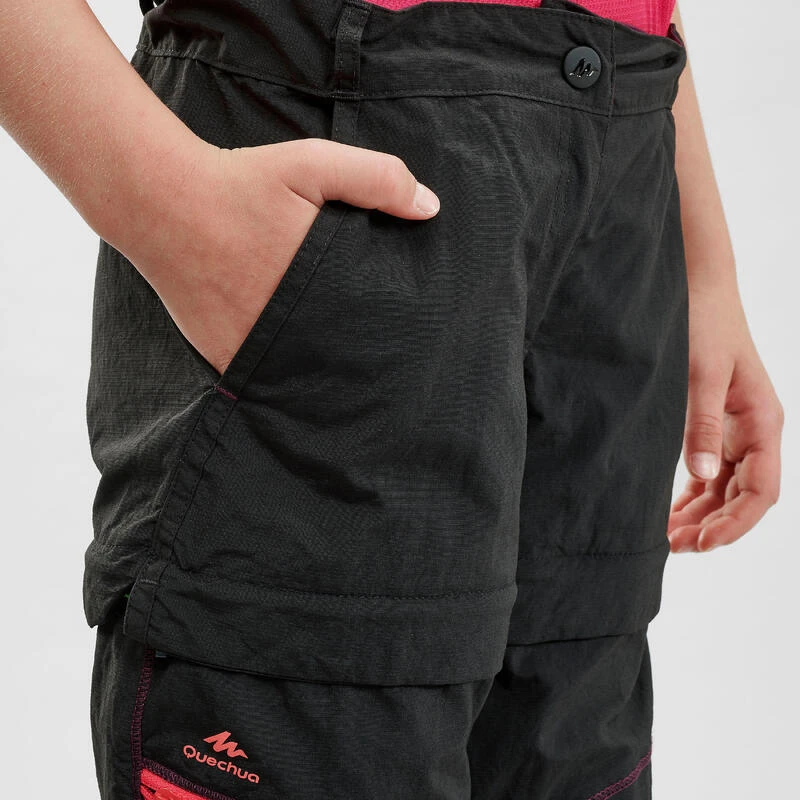 Pantalón De Montaña Y Trekking Desmontable Niños 7-15 Años Quechua MH500 Negro 5 Pantalón De Montaña Y Trekking Desmontable Niños 7-15 Años Quechua MH500 Negro - Imagen 5