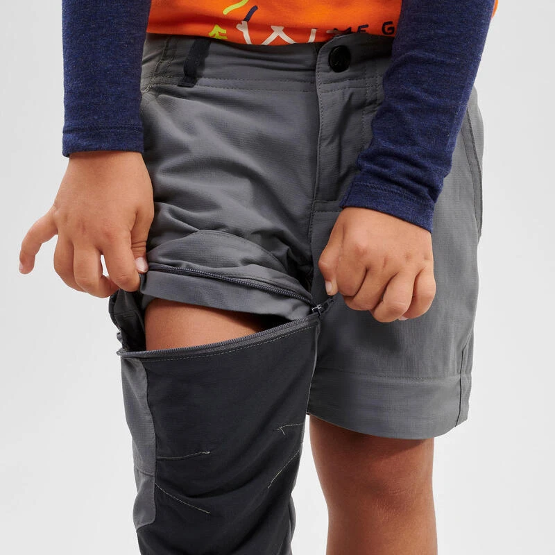 Pantalón Desmontable De Montaña Y Trekking Niños 2-6 Años Quechua MH550 Gris 4 Pantalón Desmontable De Montaña Y Trekking Niños 2-6 Años Quechua MH550 Gris - Imagen 4