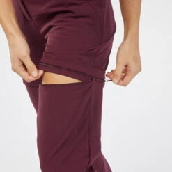 Pantalón Desmontable Montaña Y Trekking Mujer Quechua MH550 Granate -Quechua pantalon desmontable montaa y trekking mujer quechua mh550 granate 4