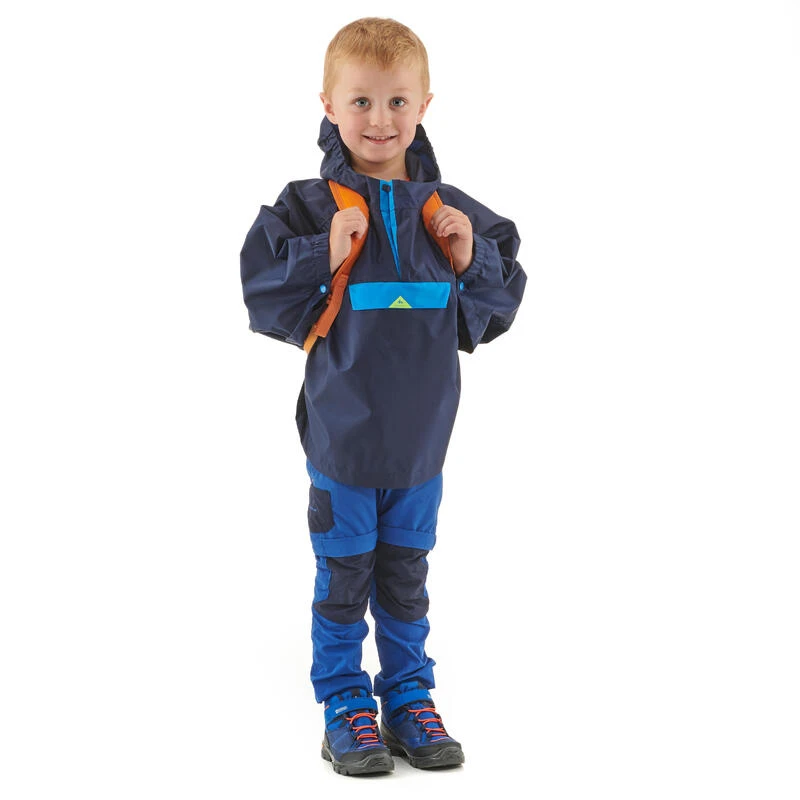 Poncho Impermeable De Montaña Y Trekking Niños 2-6 Años Quechua MH100 Azul 2 Poncho Impermeable De Montaña Y Trekking Niños 2-6 Años Quechua MH100 Azul - Imagen 2