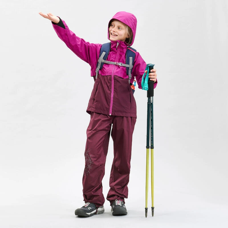 Quechua Sobrepantalón Impermeable De Montaña Y Trekking Niños 7-15 Años MH500 Violeta 1 Quechua Sobrepantalón Impermeable De Montaña Y Trekking Niños 7-15 Años MH500 Violeta