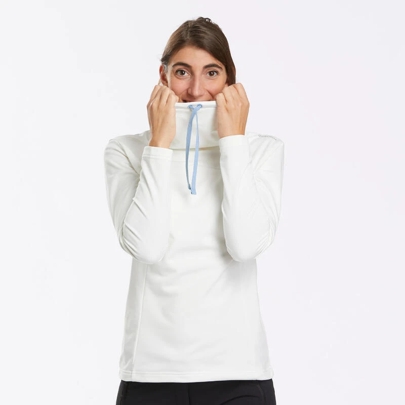 Quechua Sudadera Polar Montaña Y Nieve Mujer SH100 Warm Warm Blanco 1 Quechua Sudadera Polar Montaña Y Nieve Mujer SH100 Warm Warm Blanco